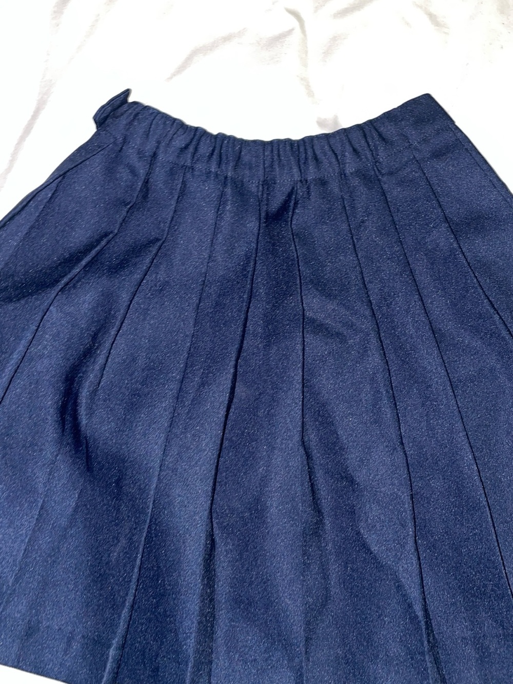 French Toast Navy Pleated Mini Skirt